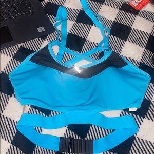 blue puma sports bra